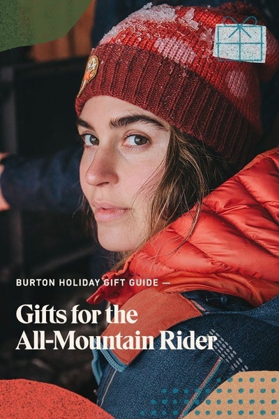 holiday gift guide, winter sports gifts, snowboard gifts, outdoor gifts, mountain gear gifts, ski gifts, brand awareness, product launch, lifestyle, editorial, bold, warm, red, blue, neutral, christmas